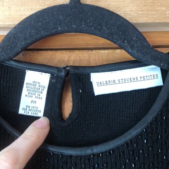 Valerie Stevens beaded wool tank top - Picture 2 of 7